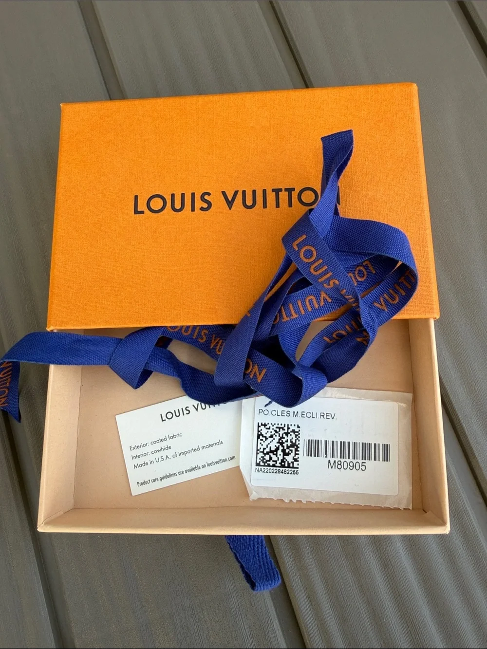 Louis Vuitton Eclipse Reverse Key Pouch with Silver Chain Clip